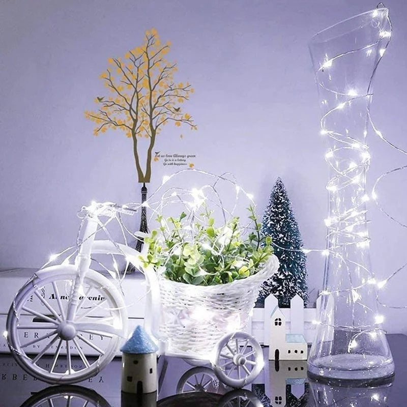 guirlande lumineuse led en fil de cuivre pour décorations festives - vue 3 sur 13