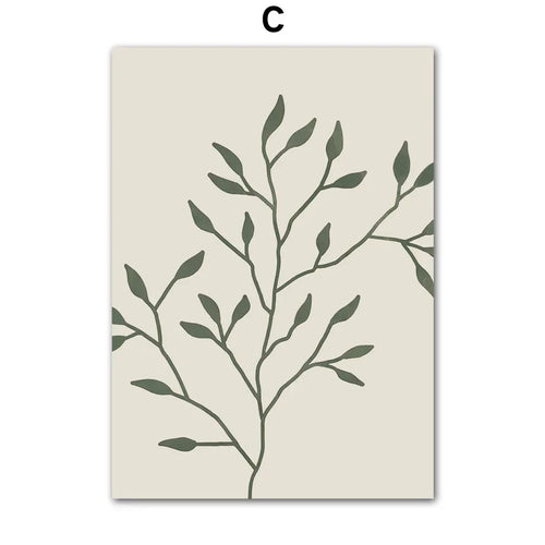 plante géométrique abstraite art mural boho pour décoration intérieure - vue 13 sur 15
