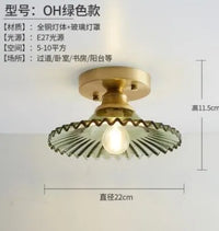 plafonnier led nordique vintage en verre pour intérieur moderne