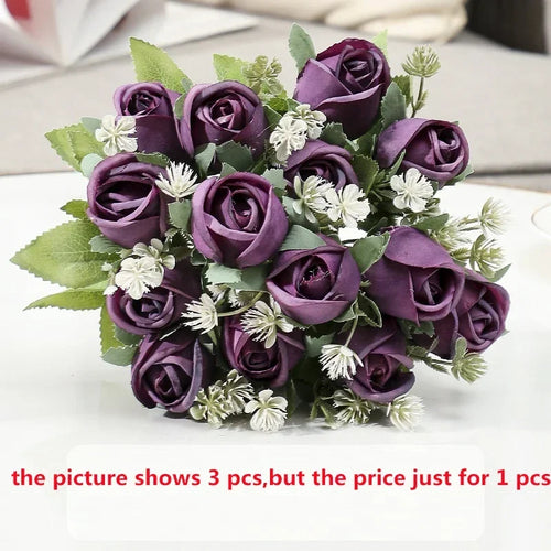 décoration florale en soie roses artificielles pour intérieur et extérieur - vue 11 sur 14