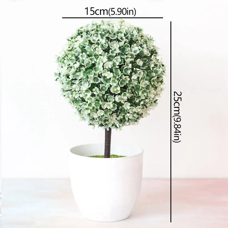 arbre artificiel bonsaï avec fleurs pour décoration intérieure - vue 8 sur 11