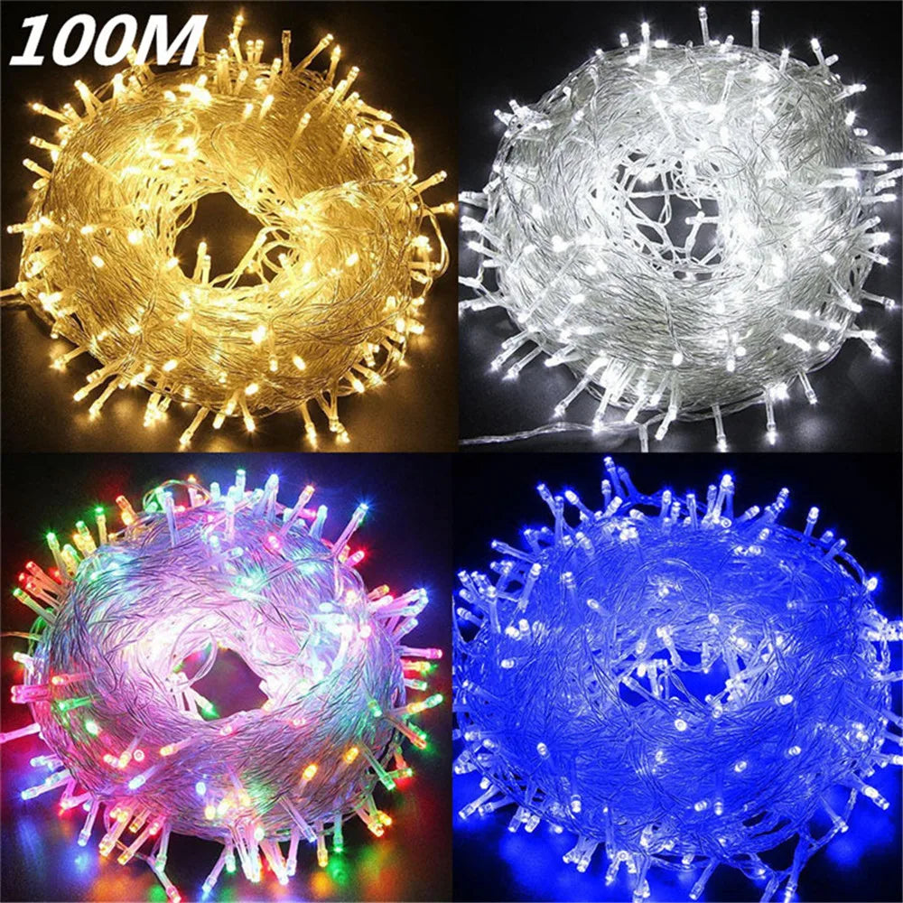 guirlande lumineuse led décorative pour sapin mariage intérieur extérieur - vue 3 sur 10