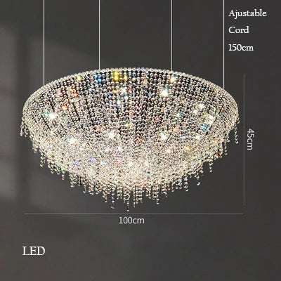 lustre en cristal rétro design luxueux pour décoration intérieure - vue 9 sur 12