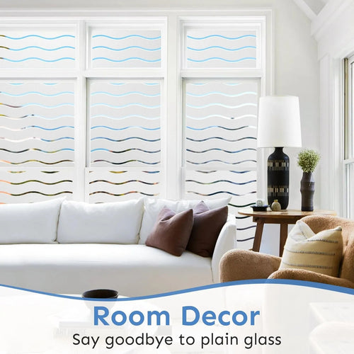 Film décoratif givré ondulé pour vitres intimité intérieur
