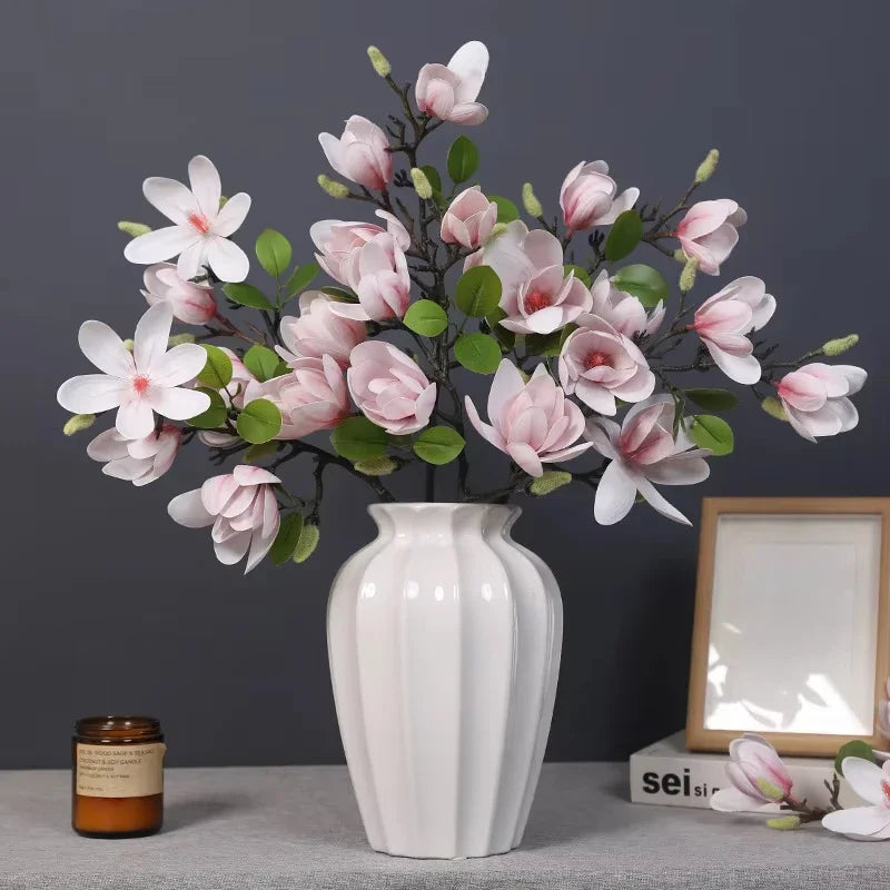 fleurs artificielles magnolias pour décoration florale extérieure - vue 7 sur 10