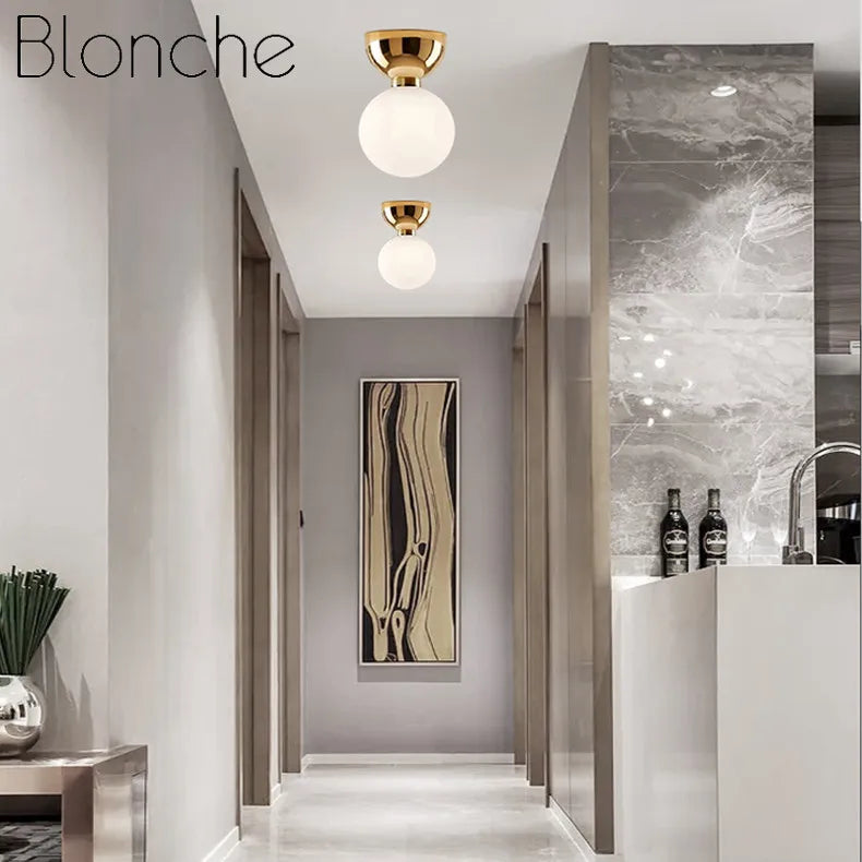 plafonnier moderne minimaliste en verre pour intérieur élégant - vue 3 sur 10