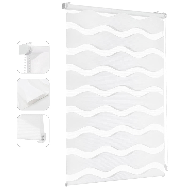 Store enrouleur double occultant sans percage pour fenetre