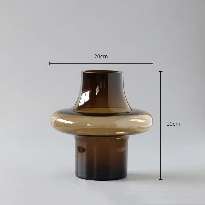 vase médiéval en verre pour fleurs séchées et composition florale - vue 9 sur 10