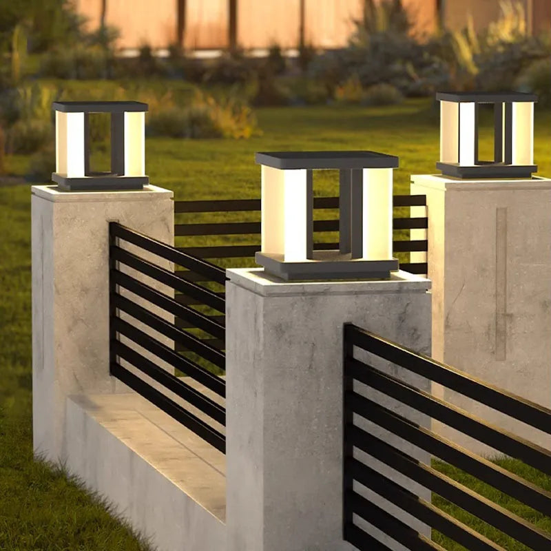 lampe de jardin solaire carrée pour extérieur décoratif - vue 5 sur 8