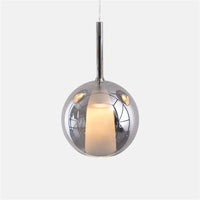 suspension moderne led en verre pour restaurant intérieur