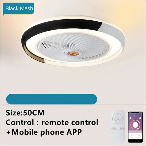 ventilateur de plafond intelligent bluetooth avec lumière télécommande - vue 15 sur 16