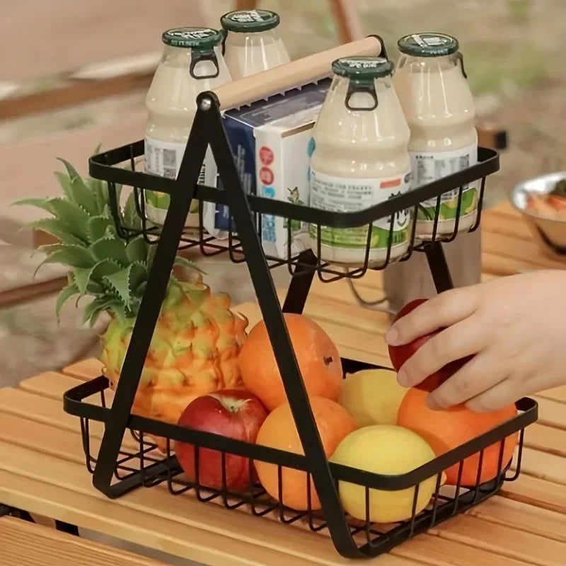 panier de rangement amovible pour fruits légumes et cosmétiques - vue 4 sur 8