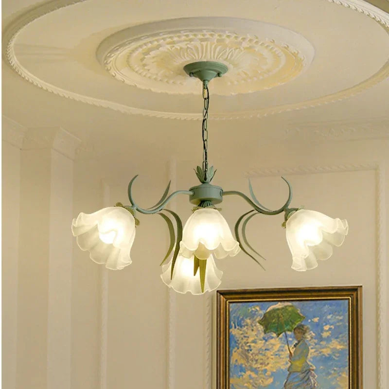 lustre à fleurs médiéval style nordique pour intérieur élégant - vue 3 sur 12