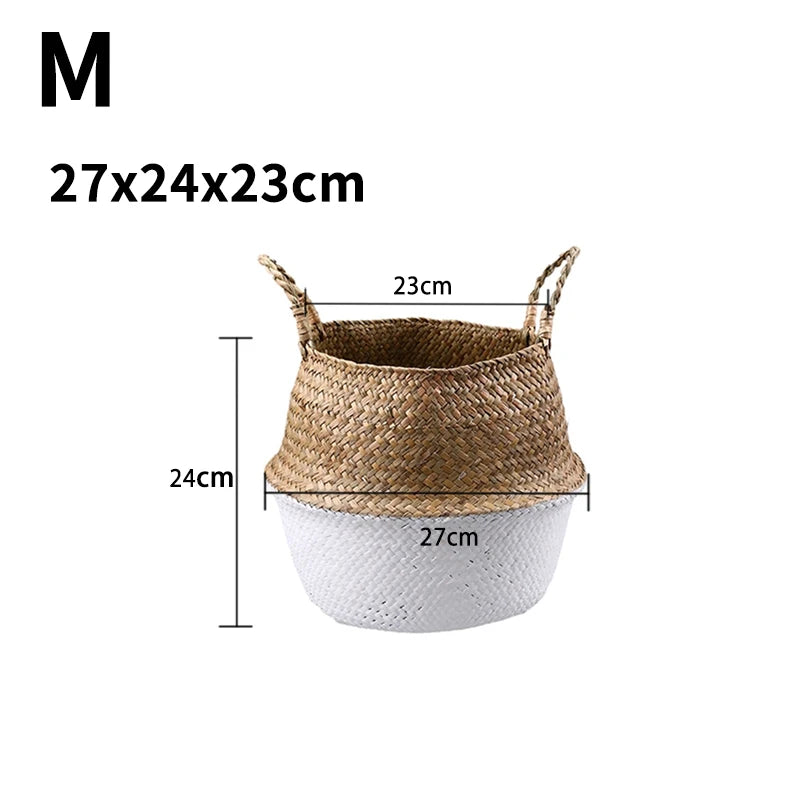 panier en osier suspendu pour rangement et décoration maison - vue 13 sur 13