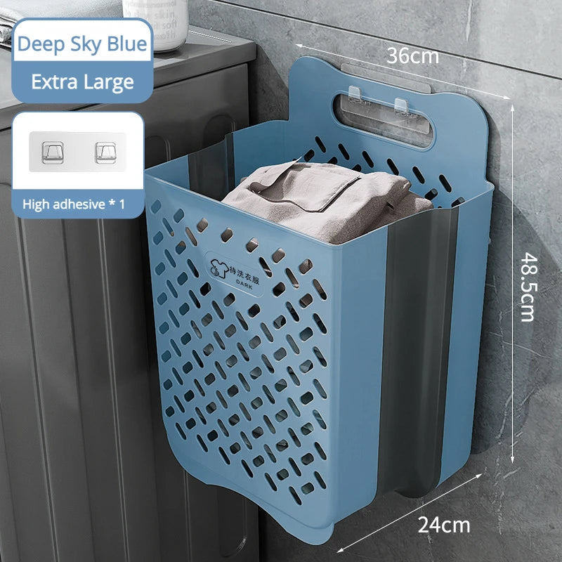 panier à linge pliable et mural pour rangement pratique - vue 17 sur 17