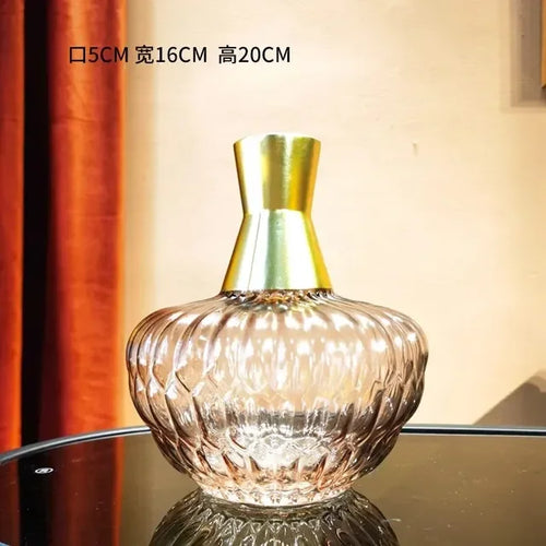 vase en verre décoratif pour arrangements floraux modernes