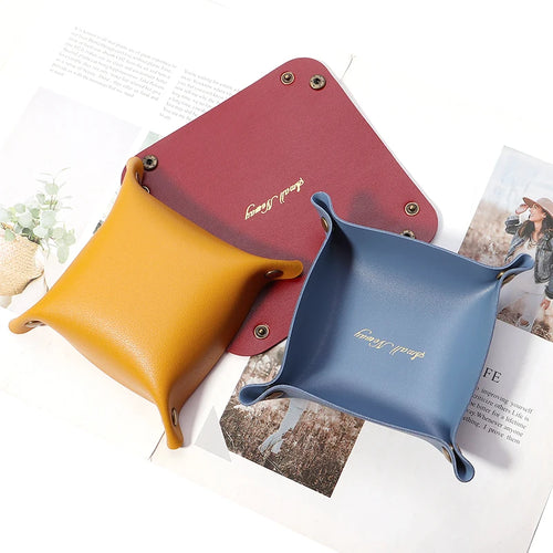 boîte de rangement en cuir pliable pour bijoux et accessoires - vue 10 sur 14