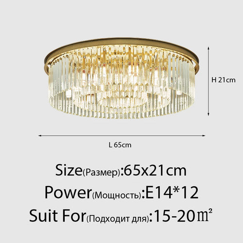 Lustre en cristal LED moderne américain salon salle à manger Villa suspension chambre plafond suspension lampe décor à la maison Lustre - vue 19 sur 21