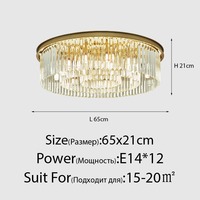 Lustre en cristal LED moderne américain salon salle à manger Villa suspension chambre plafond suspension lampe décor à la maison Lustre - vue 18 sur 21