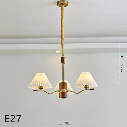 lustre en bois pour décoration luminaire suspendu - vue 10 sur 14
