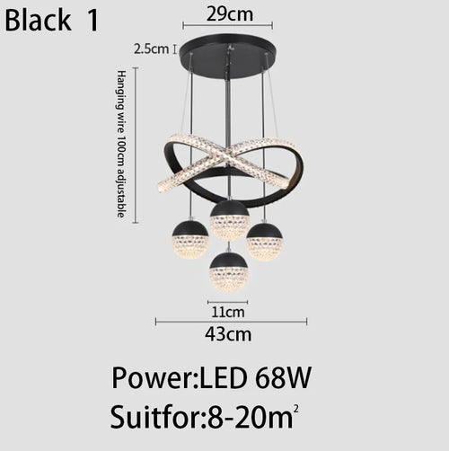 suspension moderne lumineuse pour restaurant bar ou appartement - vue 9 sur 10