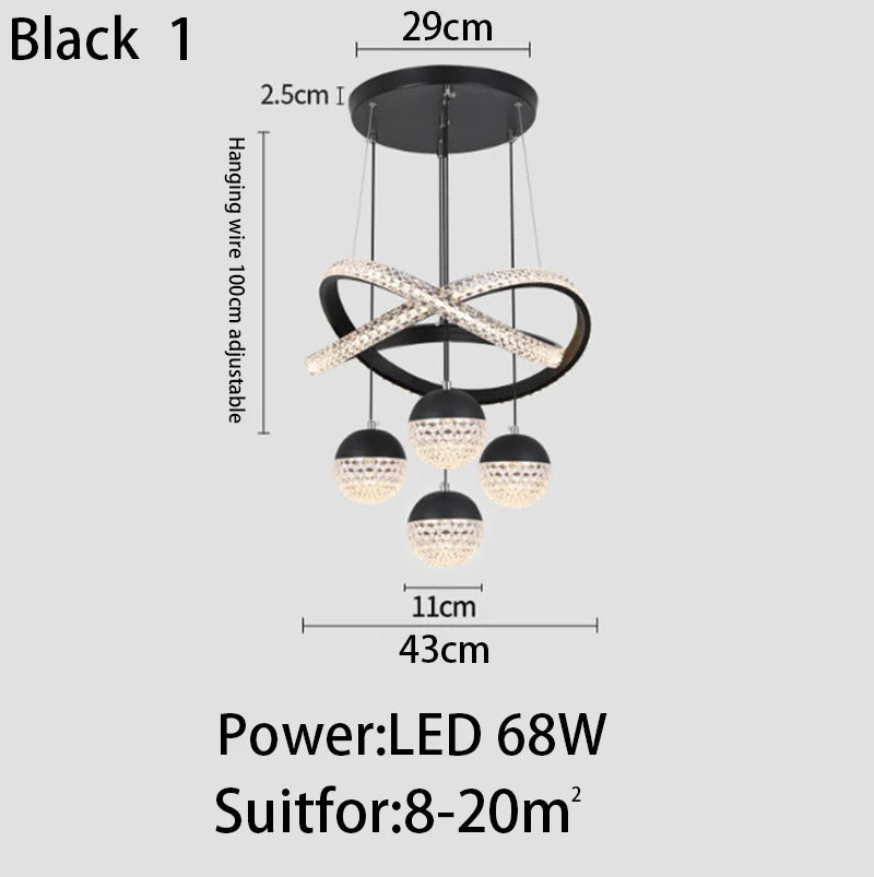 suspension moderne lumineuse pour restaurant bar ou appartement - vue 8 sur 10
