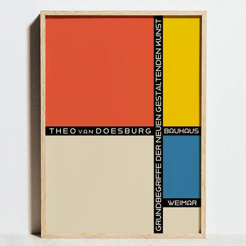 affiches géométriques bauhaus art mural abstrait minimaliste décor moderne