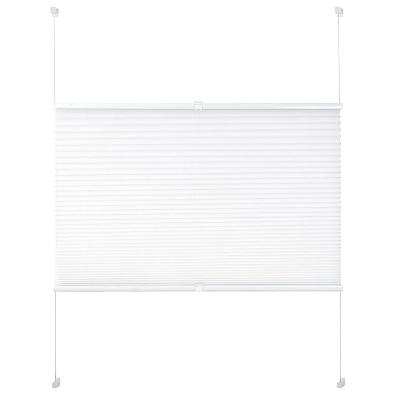 Store plissé occultant sans perçage pour fenêtre salon