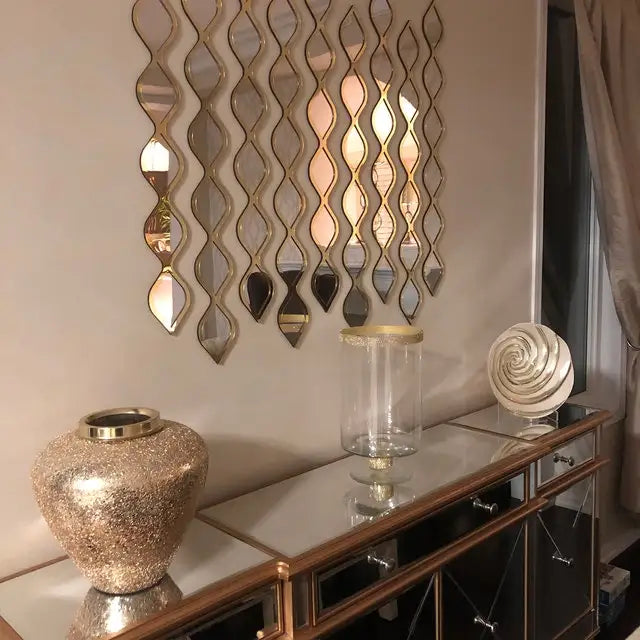 décoration murale en bois design goutte d'eau acrylique - vue 3 sur 7