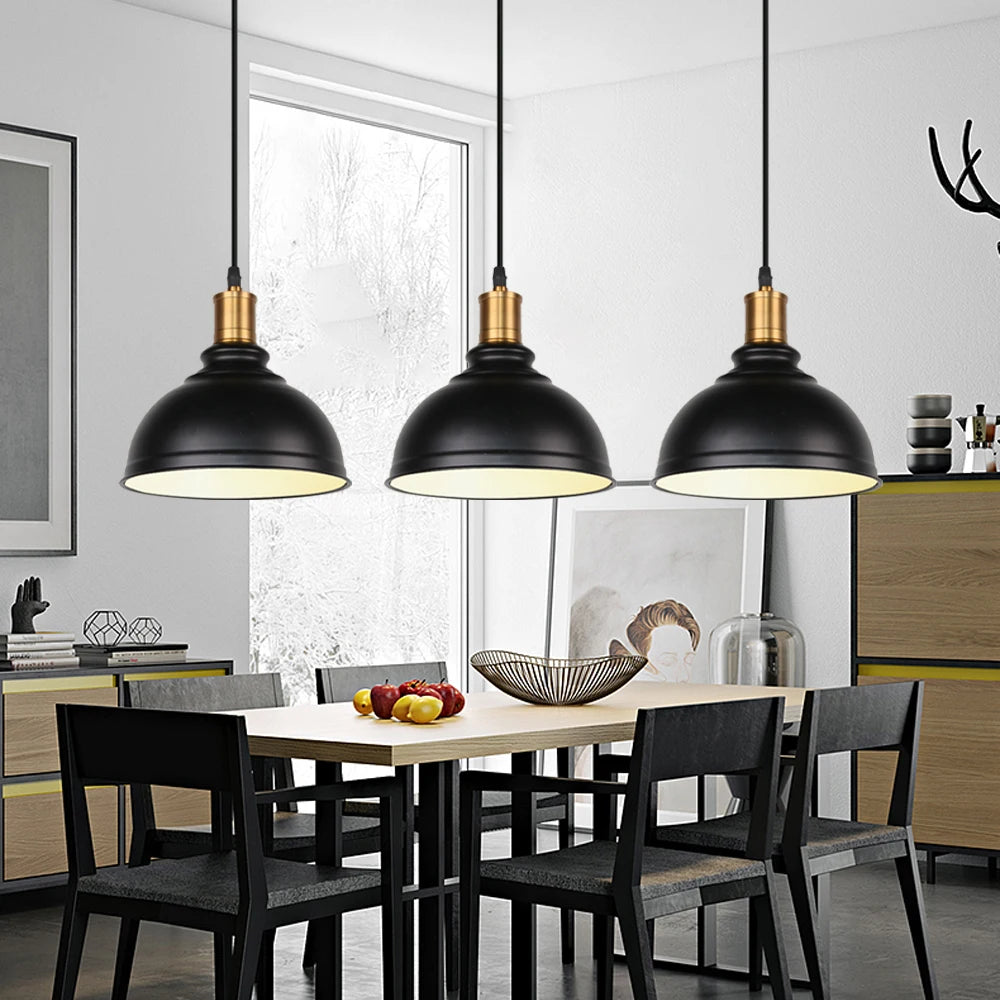 lustre suspension vintage industriel loft éclairage maison - vue 5 sur 7
