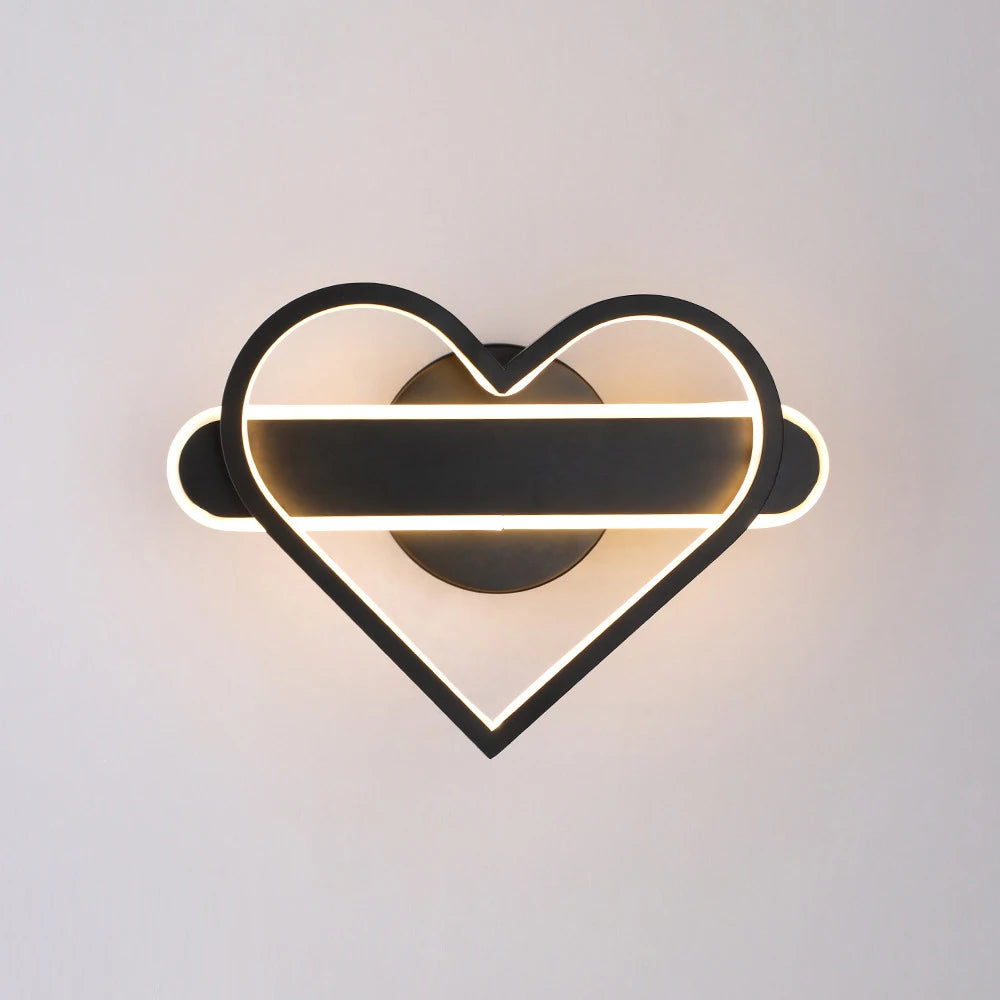 applique murale led en forme de coeur décorative moderne - vue 6 sur 8