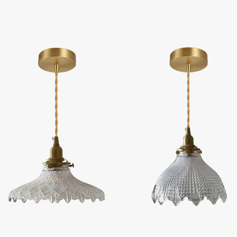 suspension avec Abat-jour en verre éclairage intérieur