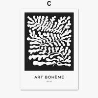affiche abstraite inspirée de picasso et matisse pour décoration murale