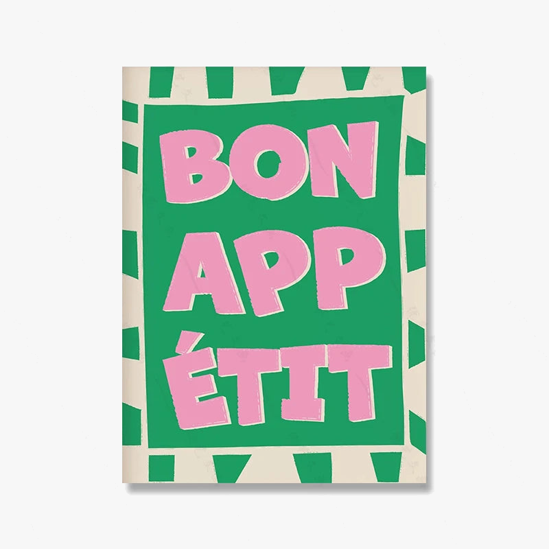 affiche citation disco mon chéri art alimentaire décoration cuisine