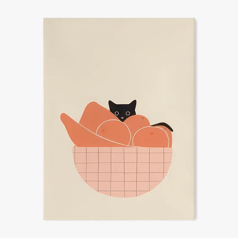 affiche créature cartoon mignonne art moderne minimaliste décoration murale