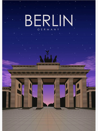 affiche de voyage artistique des villes du monde