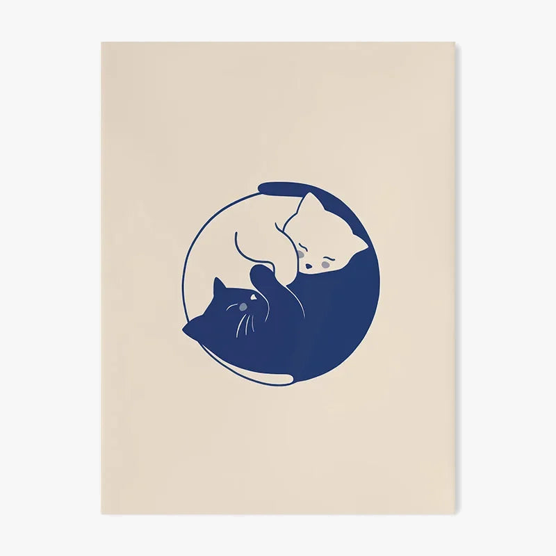 affiche mignonne de créature en art moderne minimaliste décoratif
