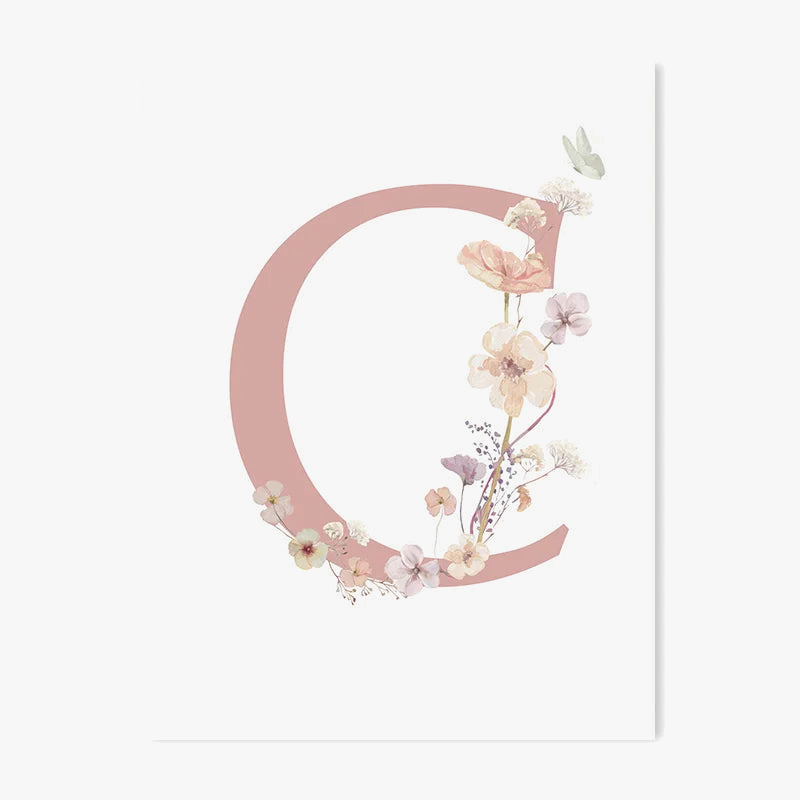 affiche personnalisée fleurs sauvages décoration pour chambre enfant