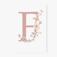affiche photo fleur sauvage personnalisée pour chambre bébé fille