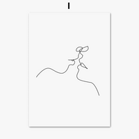 affiches abstraites femmes couple minimalisme art mural nordique