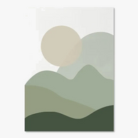 affiches murales boho feuilles soleil lune décoration géométrique abstraite