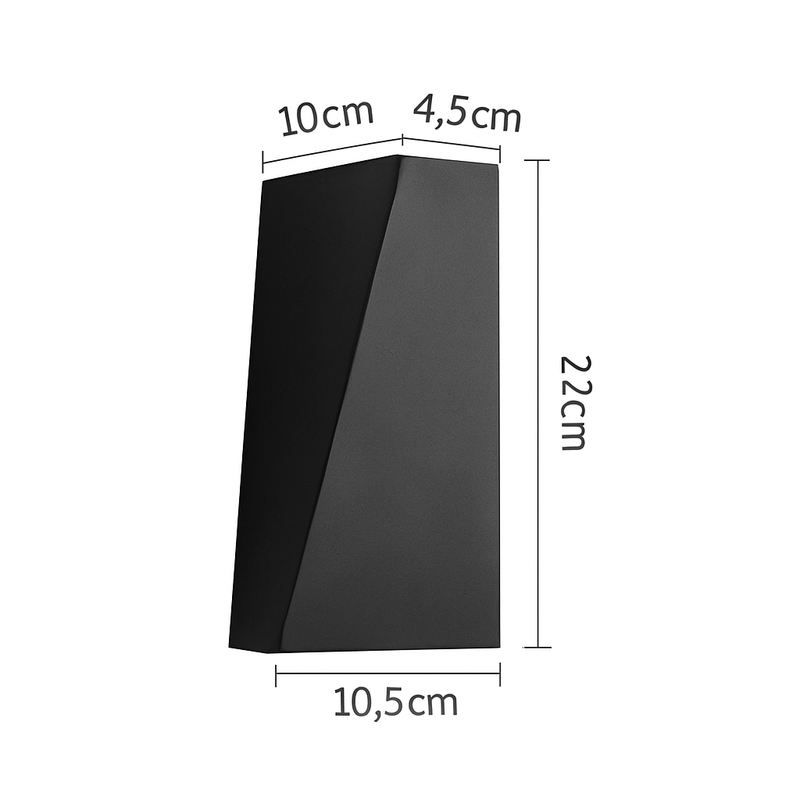 Applique design LED cubique (noir ou blanc)