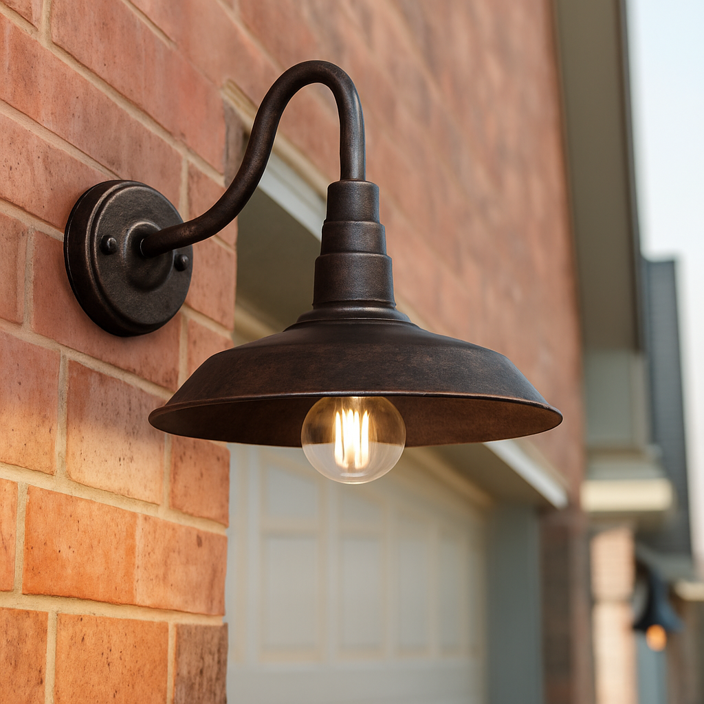Applique extérieur LED vintage rustique (noir ou marron) - vue 4 sur 5