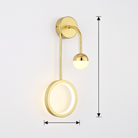 applique led ronde tête lit salon créatif nordique murale