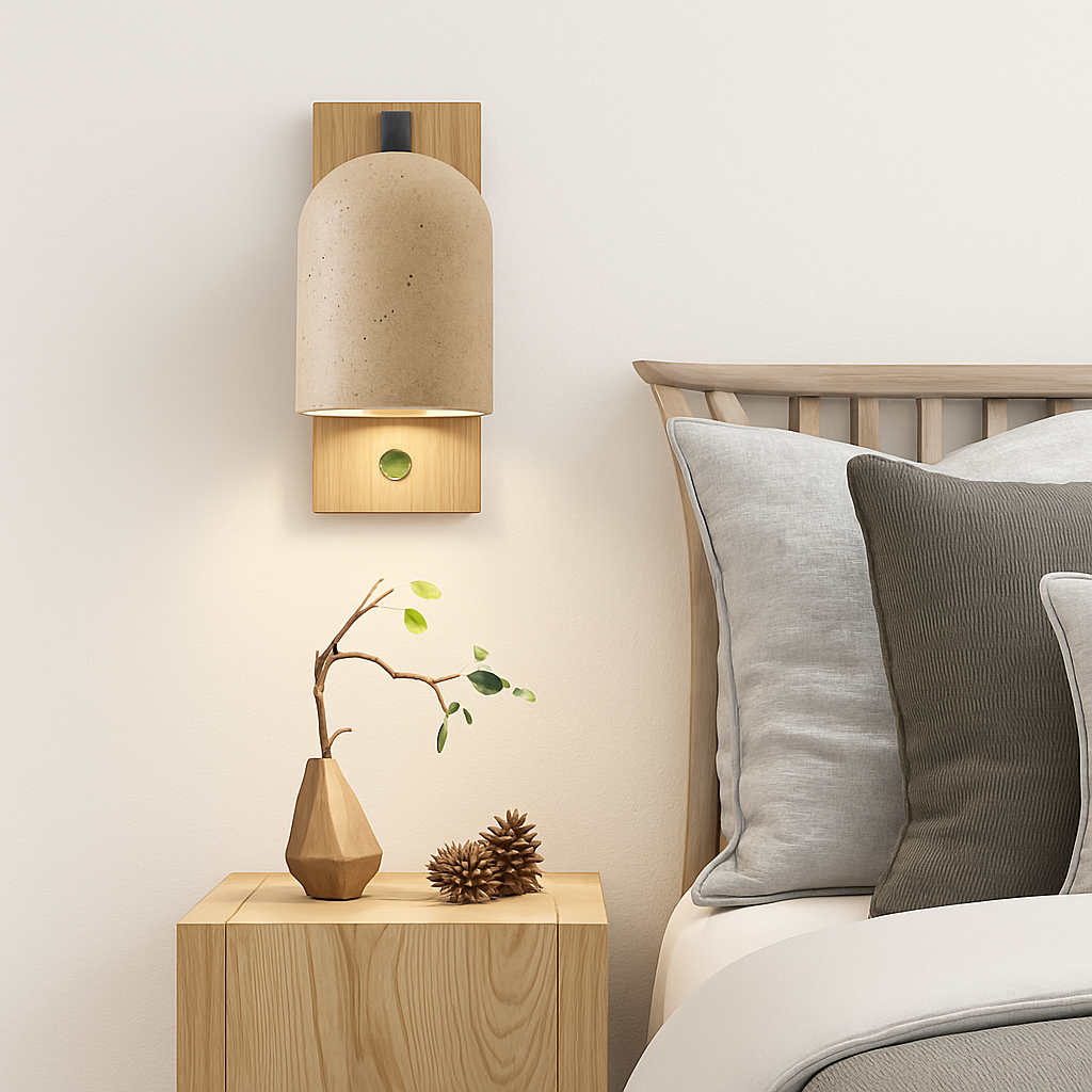 applique murale artistique en pierre naturelle pour luminaires d'ambiance - vue 3 sur 21