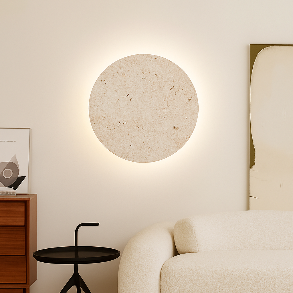 applique murale artistique en pierre naturelle pour luminaires d'ambiance - vue 4 sur 21