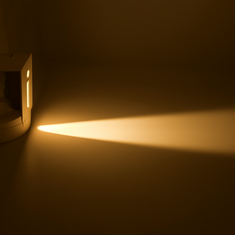 Applique murale avec capteur pir et veilleuse intégrée en aluminium