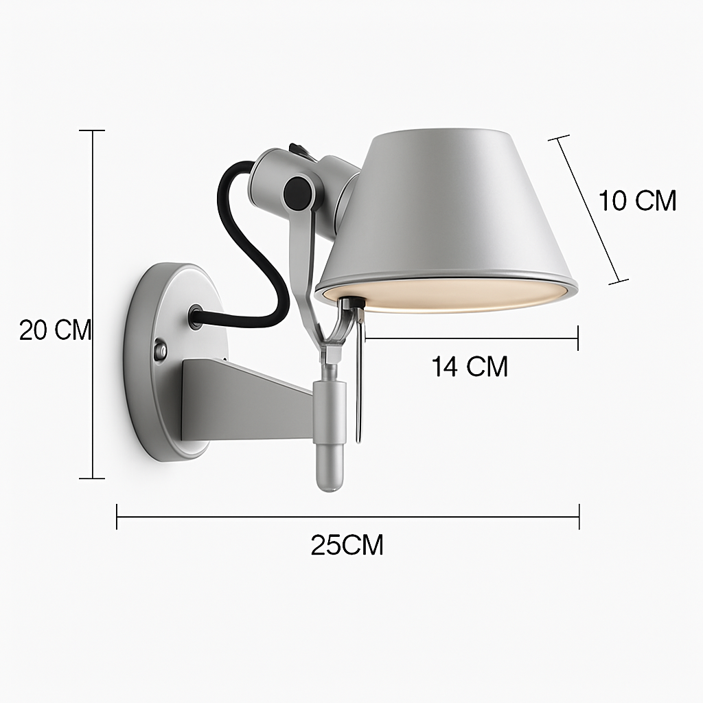 Applique murale bras articulé avec lampe American - vue 5 sur 8