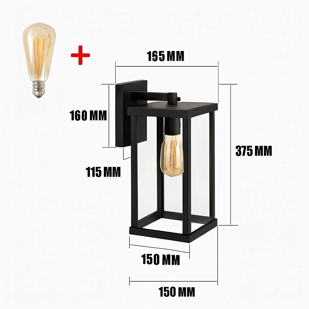 applique murale carrée en aluminium pour éclairage extérieur décoratif - vue 10 sur 10