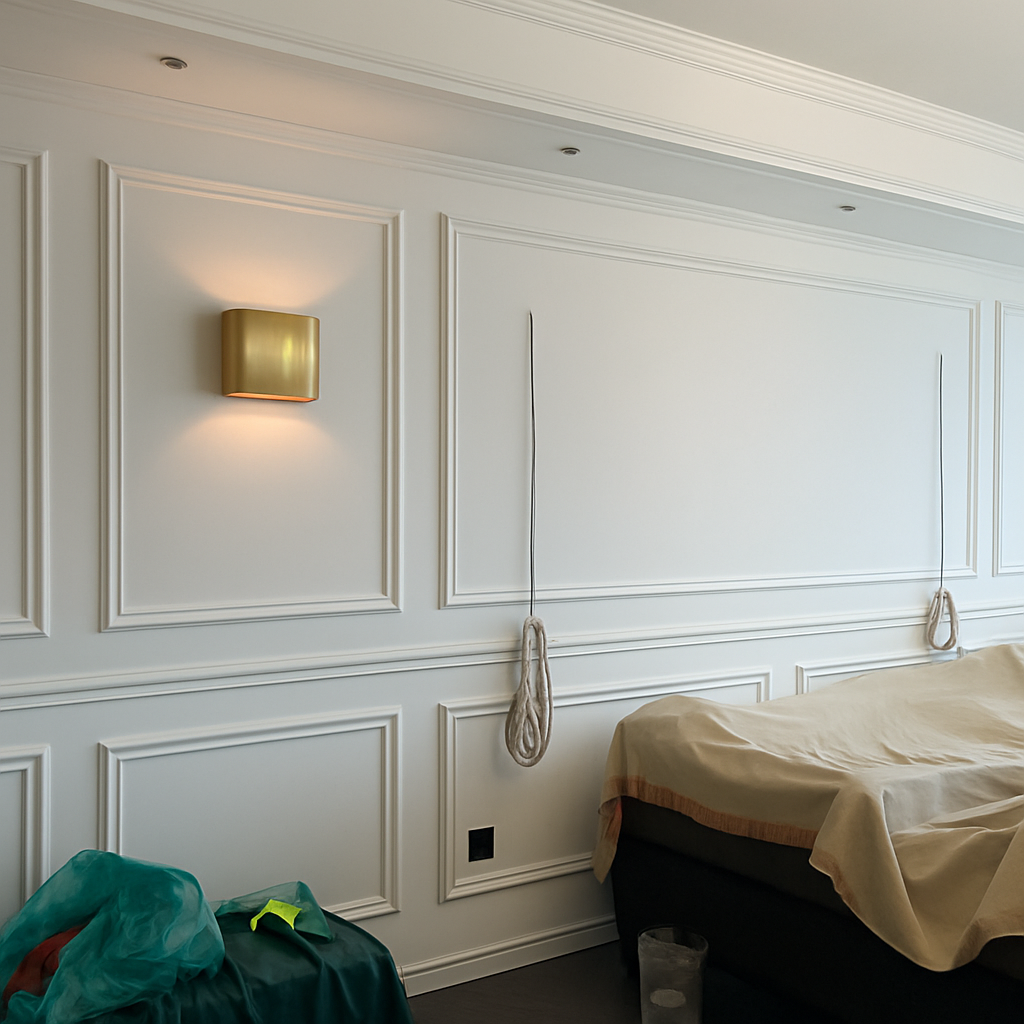 Applique murale de luxe en cuivre lampe de couloir d'hôtel moderne pour salon chambre lampes de chevet lumière de fond applique murale LED lumières - vue 3 sur 10